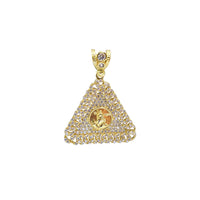 Triangle Zirconia Pendant (14K)