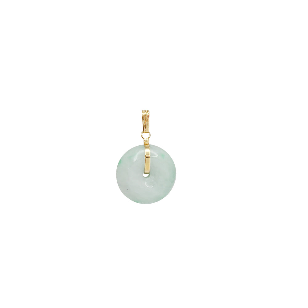Jade Round Pendant (14K)