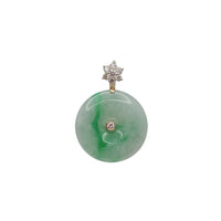 Jade Round Disc Pendant (14K)