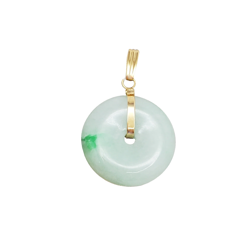 Jade Round Pendant (14K)