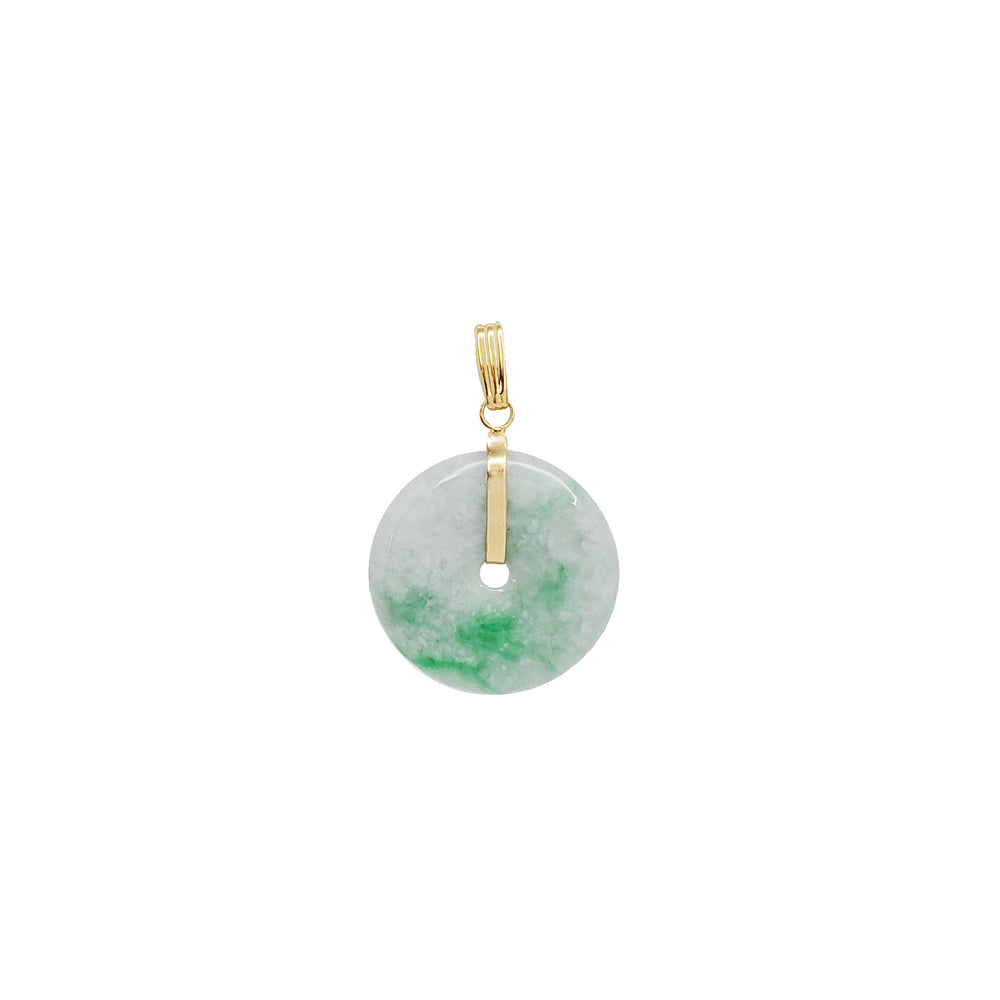 Round Jade Pendant (14K)