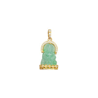 Jade Guan Yin “观音” Diamond Pendant (14K)
