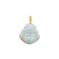 Diamond Jade Buddha կախազարդ (14K)