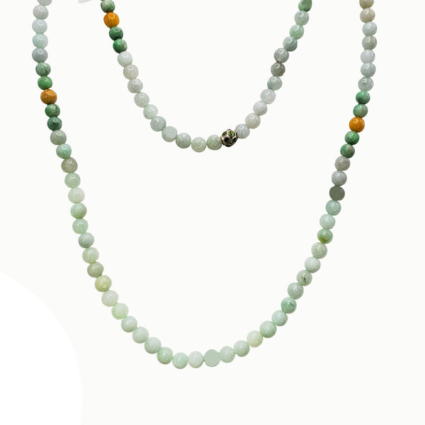 Jade Beads Necklace (14K)