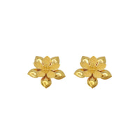 Shiny Laser Cut Jasmine Flower Stud Earring (24K)