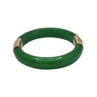 Jade & Gold Bangle Bracelet (14K)