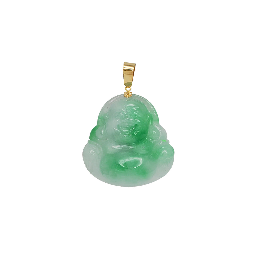 Jade Buddha Pendant (14K)