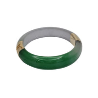 Jade & Gold Bangle Bracelet (14K)