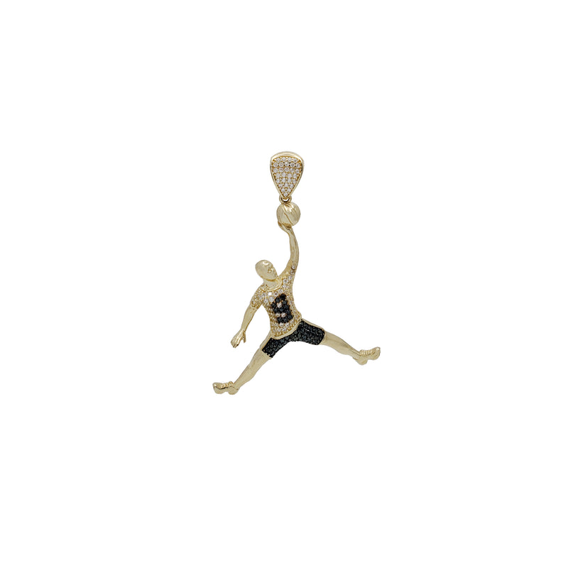 Basketball Player 14k Gold Basketball Charm Icebox Basketball