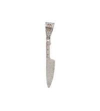 Cubic Zirconia Knife Pendant (Silver)
