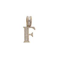 Zirconia Baguettes Initial Letter Pendant (14K)