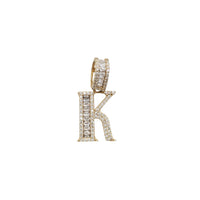 Zirconia Baguettes Initial Letter Pendant (14K)