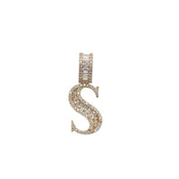 Zirconia Baguettes Initial Letter Pendant (14K)