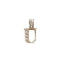 Zirconia Baguettes Initial Letter Pendant (14K)