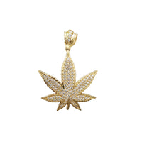 Marijuana CZ Pendant (14K)