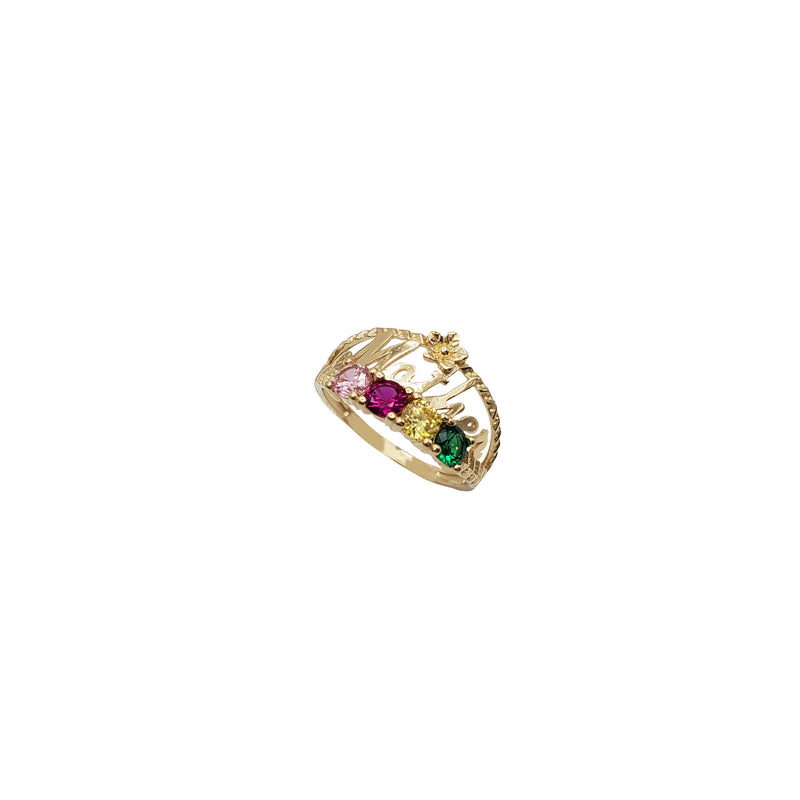 Multi-Colored Zirconia "Mother" Ring (14K)