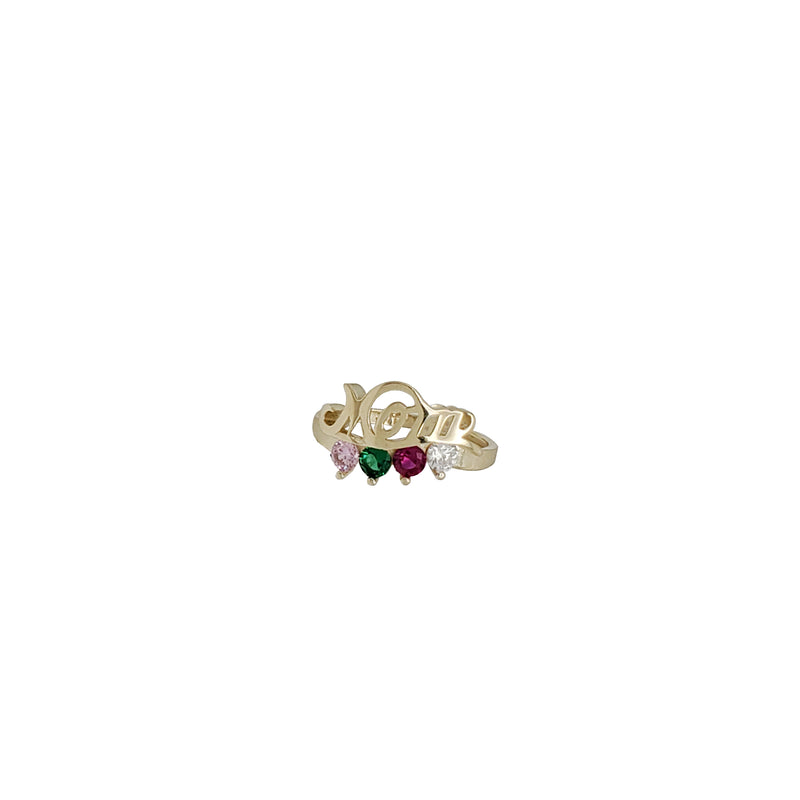 Multi-Color Stone Mom Ring (14K)