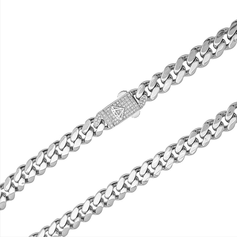 Black Diamonds New York Stainless Steel Lock and Key Necklace and Bracelet