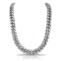 Solid Miami Cuban White Gold Chain (14K)