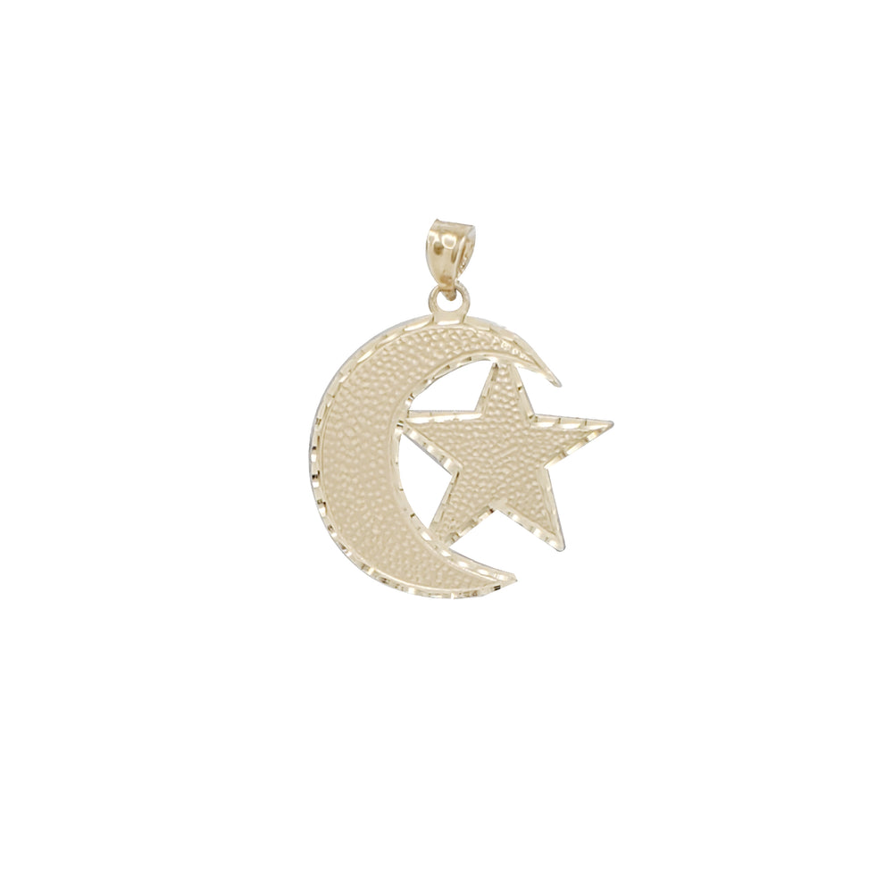 Moon & Star Pendant (14K)