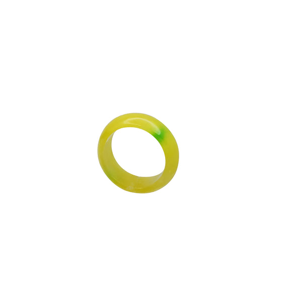 Olive Green Jade Ring（14K）