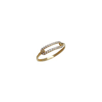 Outlined Bar Ring (14K)