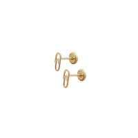 Paperclip Stud Earrings (14K)