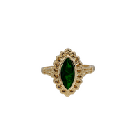 Marquise Shaped Cubic Zirconia Ring (14K)