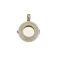 Circle Baguette & Round Picture Pendant (Silver)