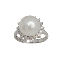 [picture no good] Pearl Diamond Ring (14K)