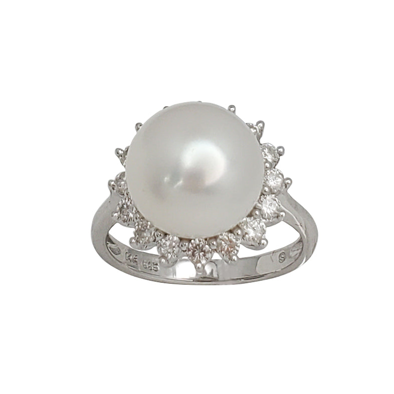 Pearl Diamond Ring (14K)