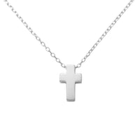 Plain Cross Pendant Necklace (14K)