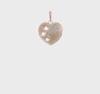 Heart with Paw Prints Pendant (14K)