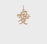 愛 'Love' Traditional Chinese Character Pendant (14K)