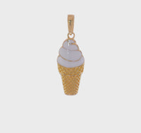 Vanilla Ice Cream Cone Pendant (14K)