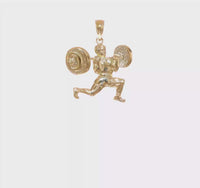 Weightlifter Pendant (14K)