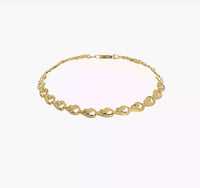Leafy Diamond-Cut Bracelet (14K)