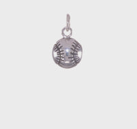 Pendant Antiqued Baseball (Silver) 360 - Popular Jewelry - New York