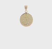 Virgin Mary Round Medal Pendant (14K)