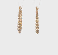 Twisted/Shrimp Hollow Hoop Earrings (14K)