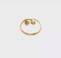 Anello con goccia cuore di ciliegia (14K) 360 - Popular Jewelry - New York