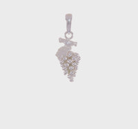 3D Golden Grape Cluster Pendant