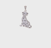 Dalmatian Dog CZ Pendant (Silver) 360 - Popular Jewelry - New York