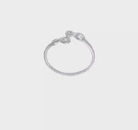 Double Infinity Bypass Ring (Silver) 360 - Popular Jewelry - Нью-Йорк
