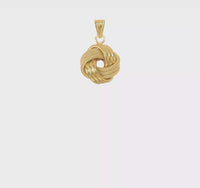 Textured Love Knot Pendant (14K) 360 - Popular Jewelry - New York
