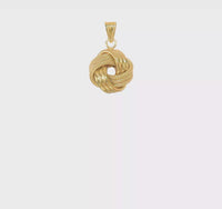 Textured Love Knot Pendant (14K)