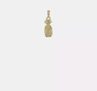 3D Textured Pineapple Pendant (14K)