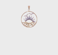 Summer Sunset Round Pendant (14K)