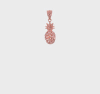 3D Rose Gold Pineapple Pendant (14K)