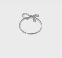 Bow Knot Diamond Accented Ring (White 14K) 360 - Popular Jewelry - New York